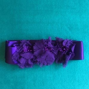 Purple Bridal Formal Prom Sash Belt